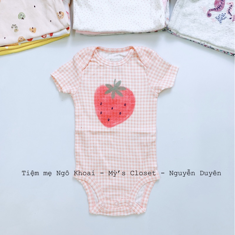 [MD201] 3-6M Body chip/ áo liền thân ngắn tay C.a.r.t.e.r xuất xịn cho bé yêu 5-7kg