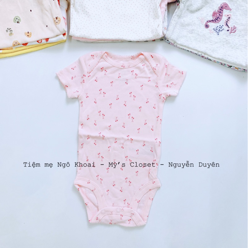 [MD201] 3-6M Body chip/ áo liền thân ngắn tay C.a.r.t.e.r xuất xịn cho bé yêu 5-7kg