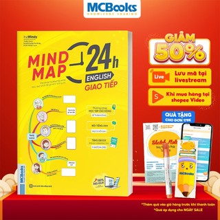 Sách - Mindmap 24h English - Giao Tiếp Tiếng Anh Bằng Sơ Đồ Tư Duy - Học Kèm App Online