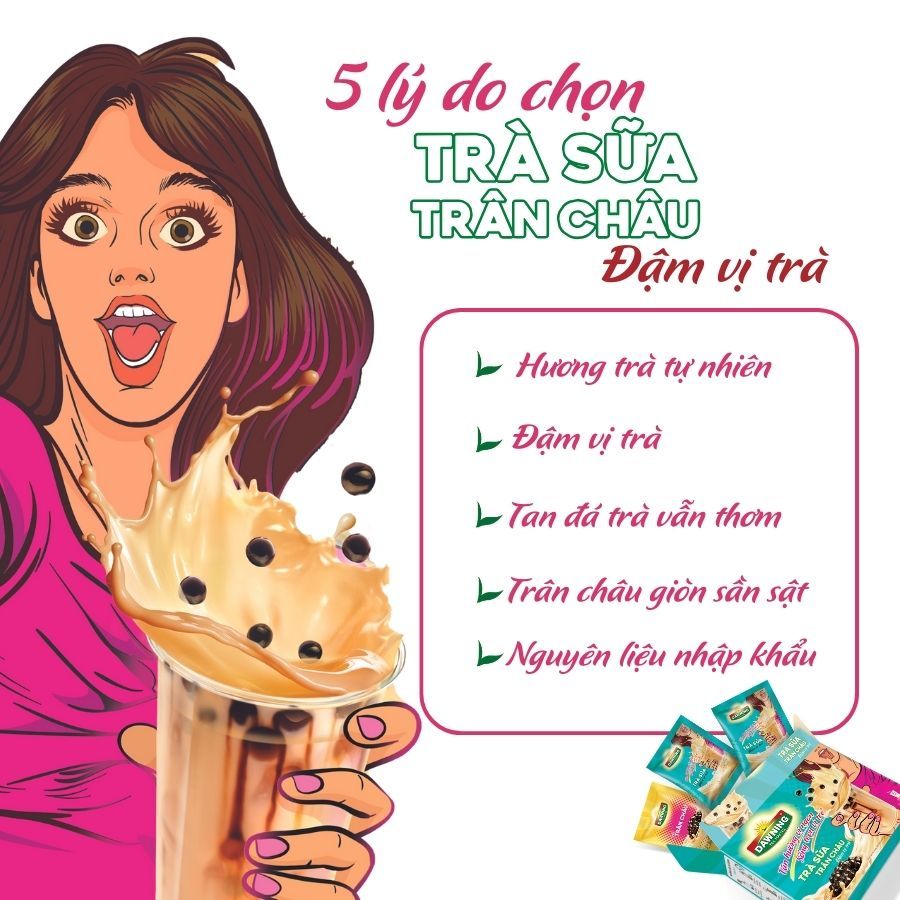 Ảnh Combo 5 hộp trà sữa trân châu DAWNING Đậm vị trà, hương thơm trà tự nhiên giúp tỉnh táo 260g 3
