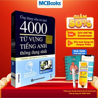 Sách - Ứng Dụng Siêu Trí Nhớ 4000 Từ Vựng Tiếng Anh Thông Dụng Nhất Dành Cho Người Học Cơ Bản - Học Kèm App Online