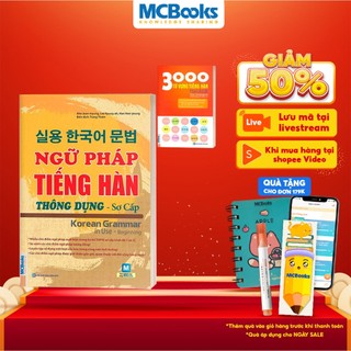 Sách - Combo Ngữ pháp tiếng Hàn thông dụng (Sơ cấp) và 3000 Từ vựng tiếng Hàn theo chủ đề - Kèm App Học Online