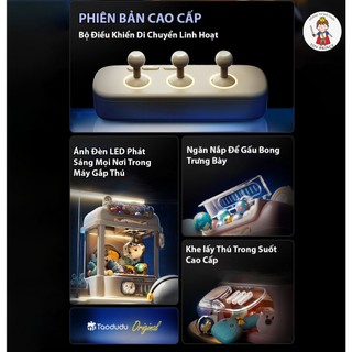 MÁY GẮP THÚ KUROMI SIZE LỚN ĐIỀU KHIỂN TỪ XA PHI HÀNH GIA VŨ TRỤ NHẠC ĐÈN KÈM THEO NHIỀU THÚ BÔNG QUẢ ĐỊA CẦU