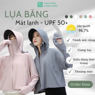 Áo Chống Nắng Nữ Lụa Băng Cao Cấp Mát Lạnh Chống Tia Cực Tím UV, UPF 50+