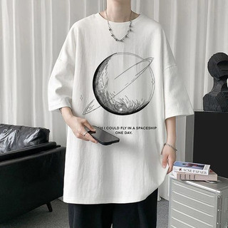 Áo Thun Nam Nữ Form Rộng Tay Lỡ Hình Hệ Hành Tinh, Áo Phông Unisex Chất Cotton65 Mát Mịn Thấm Hút Mồ Hôi #2024