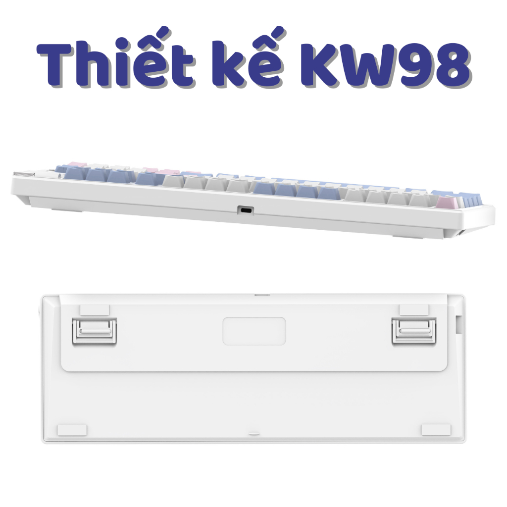 Ban phim c khong day bluetooth ATAS KW98 Pro 3 Mode k t n i Pin s c Red swtich Co Hot swap Led Rainbow Shopee Vi t Nam