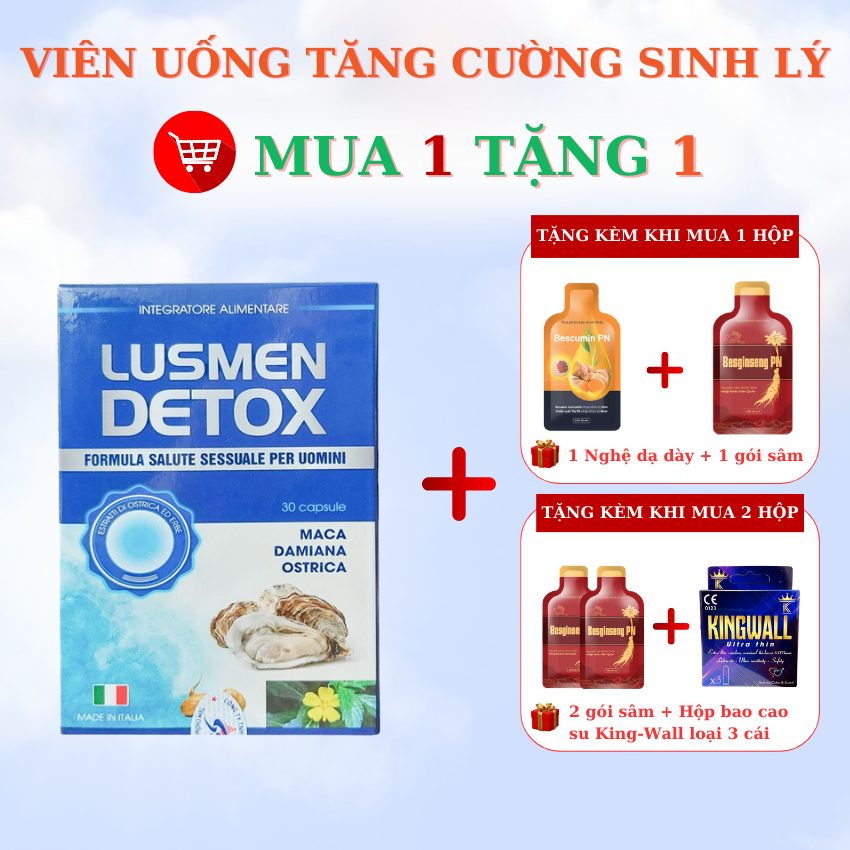 Viên Uống Lusmen Detox FOBE Hỗ Trợ Tăng Cường Sinh Lý Nam Giới - Hộp 30 ...