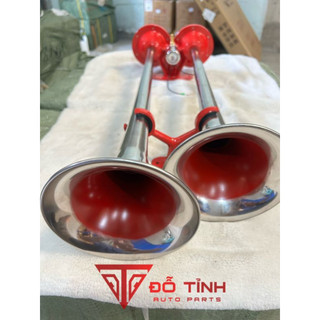 Còi hơi Thái Lan 2 loa đỏ. Kèn hơi xe tải âm thanh khủng.