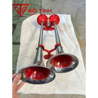 Còi hơi Thái Lan 2 loa đỏ. Kèn hơi xe tải âm thanh khủng.