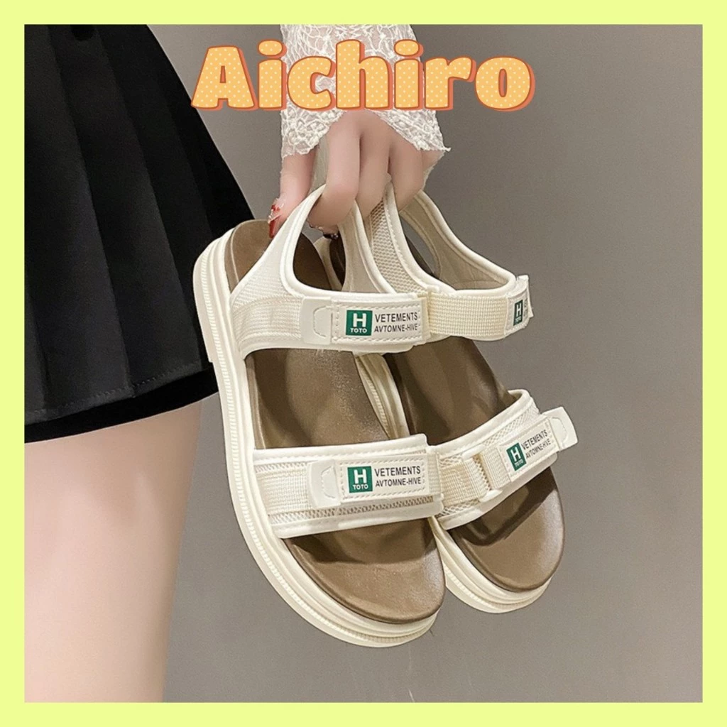Dép sandal nữ đế cao 5cm 2 quai vải dán siêu chất,dép xăng đan quai hậu nữ học sinh mềm dẻo đi mưa chống trơn trượt G39