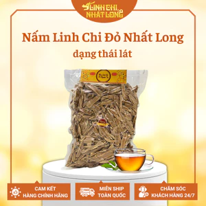 Nấm Linh Chi Đỏ Nhất Long Thái Lát - Túi 500gr-Giảm Triệu Chứng Bệnh Tiểu Đường, Mỡ Máu, Men Gan Cao