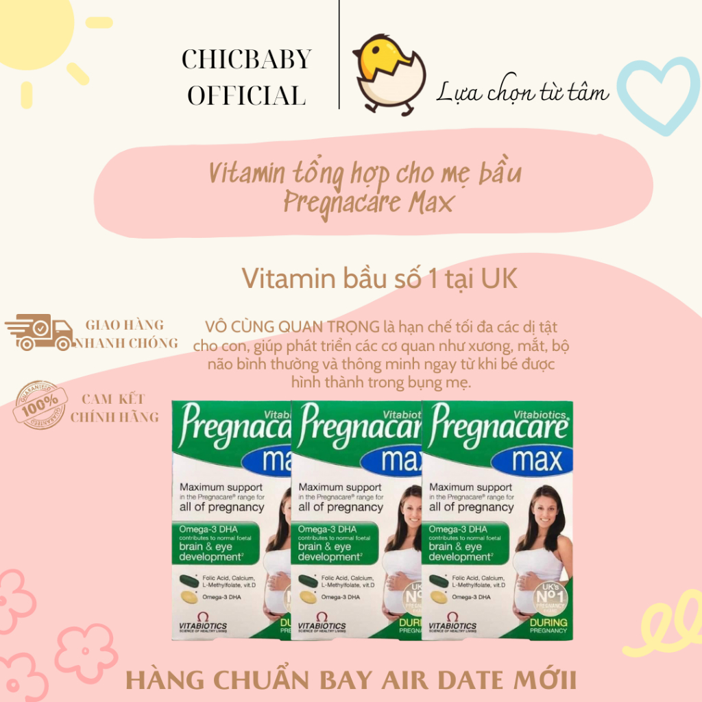 Bầu Anh Pregnacare Max Vitamin Tổng Hợp Cho Bà Bầu Uk Shopee Việt Nam 