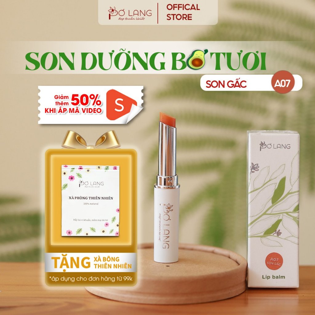 Son dưỡng môi Pơ Lang dưỡng hồng môi từ trái gấc - A07 MÀU VÀNG CAM ...