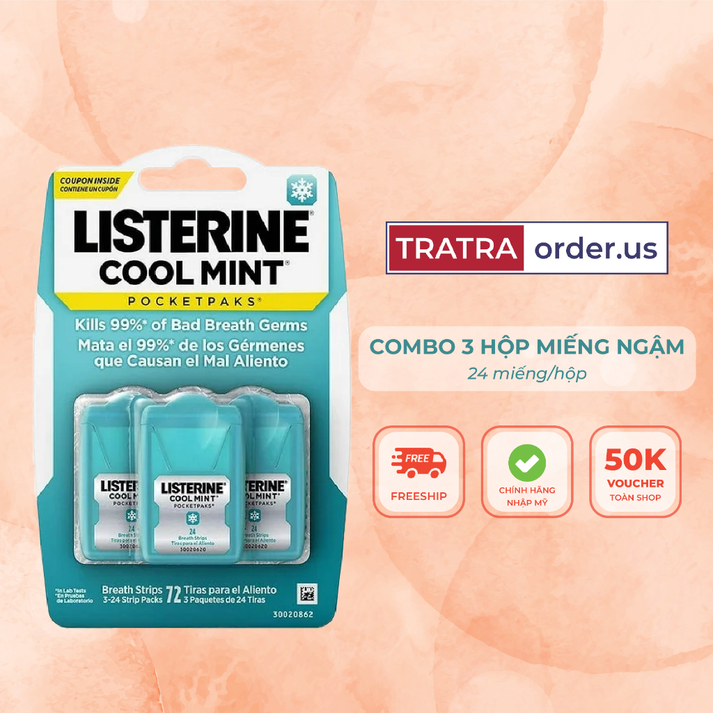 Xịt thơm miệng/Miếng ngậm Thơm Miệng Listerine Cool Mint | BigBuy360 - bigbuy360.vn