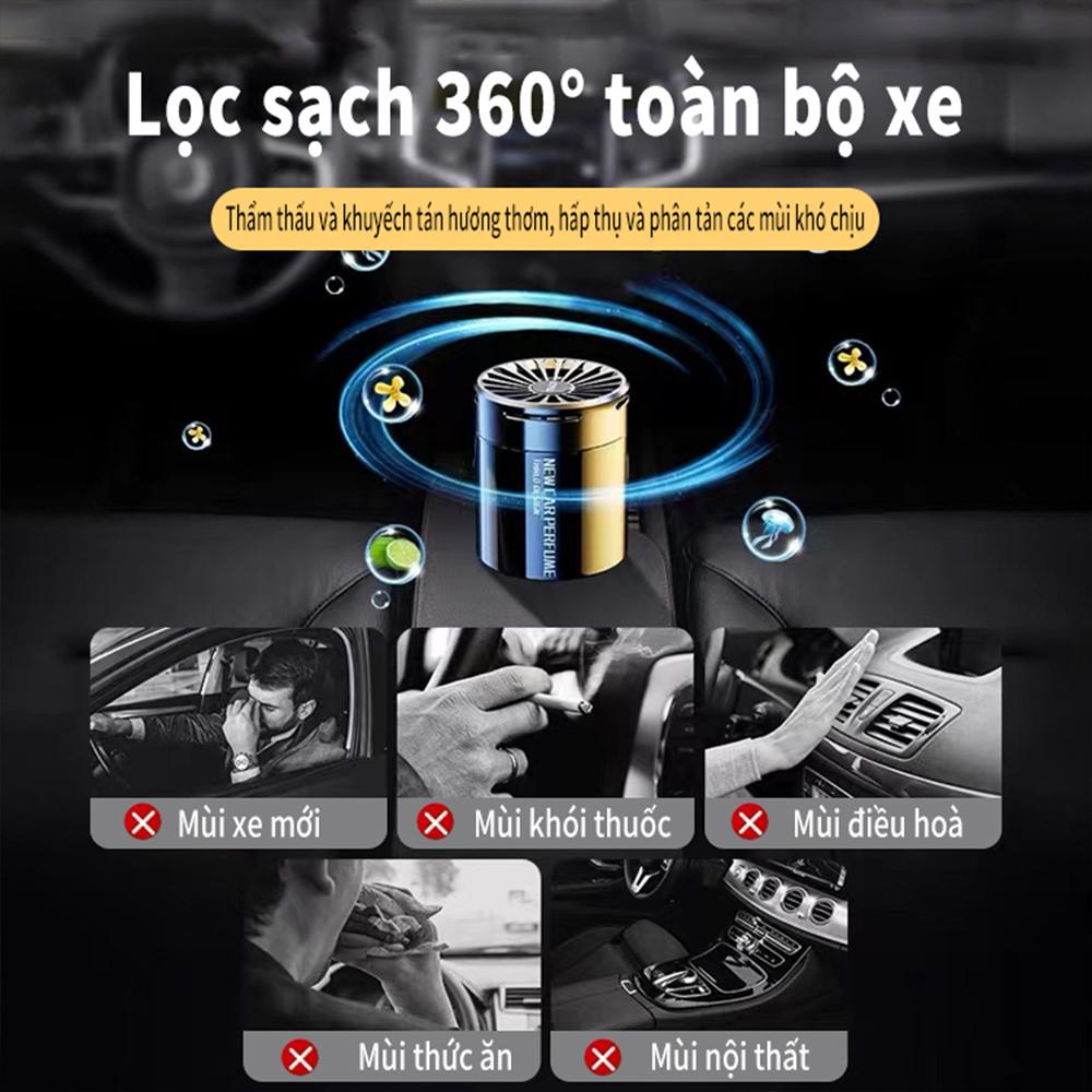 Sáp Thơm Ô Tô Cao Cấp - Nước Hoa Xe Hơi Chống Say, Khử Mùi và Làm Thơm Không Khí Ô Tô - Thiết kế sang trọng