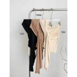 Áo thun cotton siêu giãn, thun lạnh mát, kiểu áo lệch 1 vai AT15