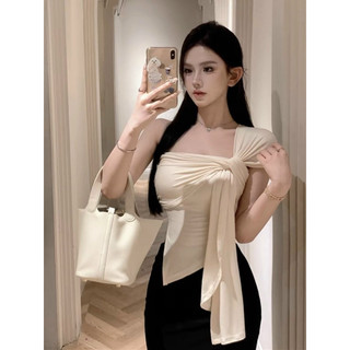 Áo thun cotton siêu giãn, thun lạnh mát, kiểu áo lệch 1 vai AT15