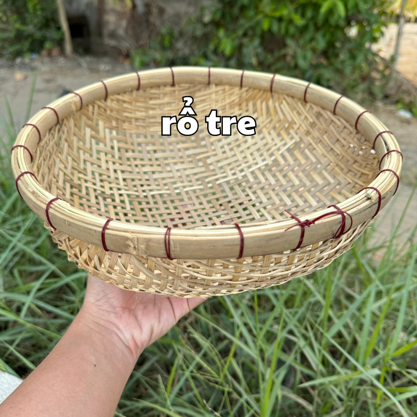 Rổ tre đan thủ công nhiều size dùng làm dercor đựng đồ | Shopee Việt Nam