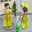 Quần áo cho bé gái (7-20kg) áo Yếm vải Gấm, quần dài vải Lụa cho bé gái