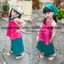 Quần áo cho bé gái (7-20kg) áo Yếm vải Gấm, quần dài vải Lụa cho bé gái