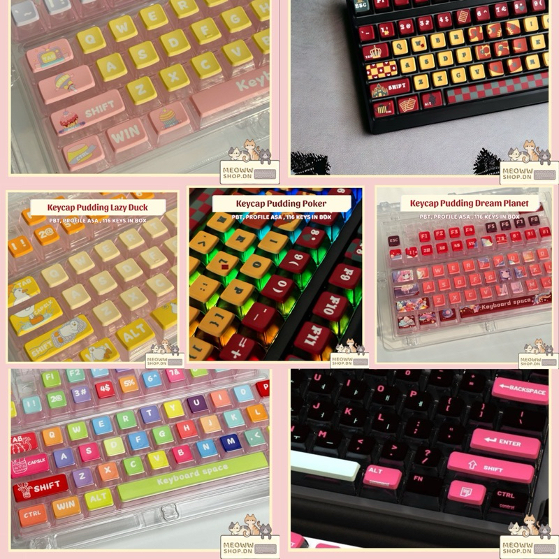 Tổng hợp Keycap Pudding siêu đẹp | Keycap pudding | Profile ASA | PBT ...