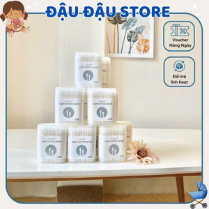 Tăm Bông V - Cool Kháng Khuẩn Thiết Kế 2 Đầu Thông Minh An Toàn Cho Bé Sơ Sinh Đậu Đậu Store