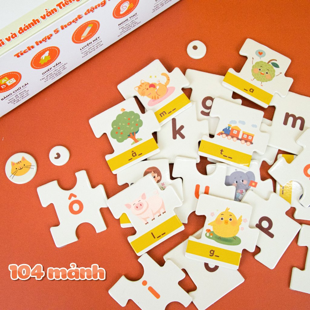 Puzzle học chữ và đánh vần Tiếng Việt - Kennen Match it