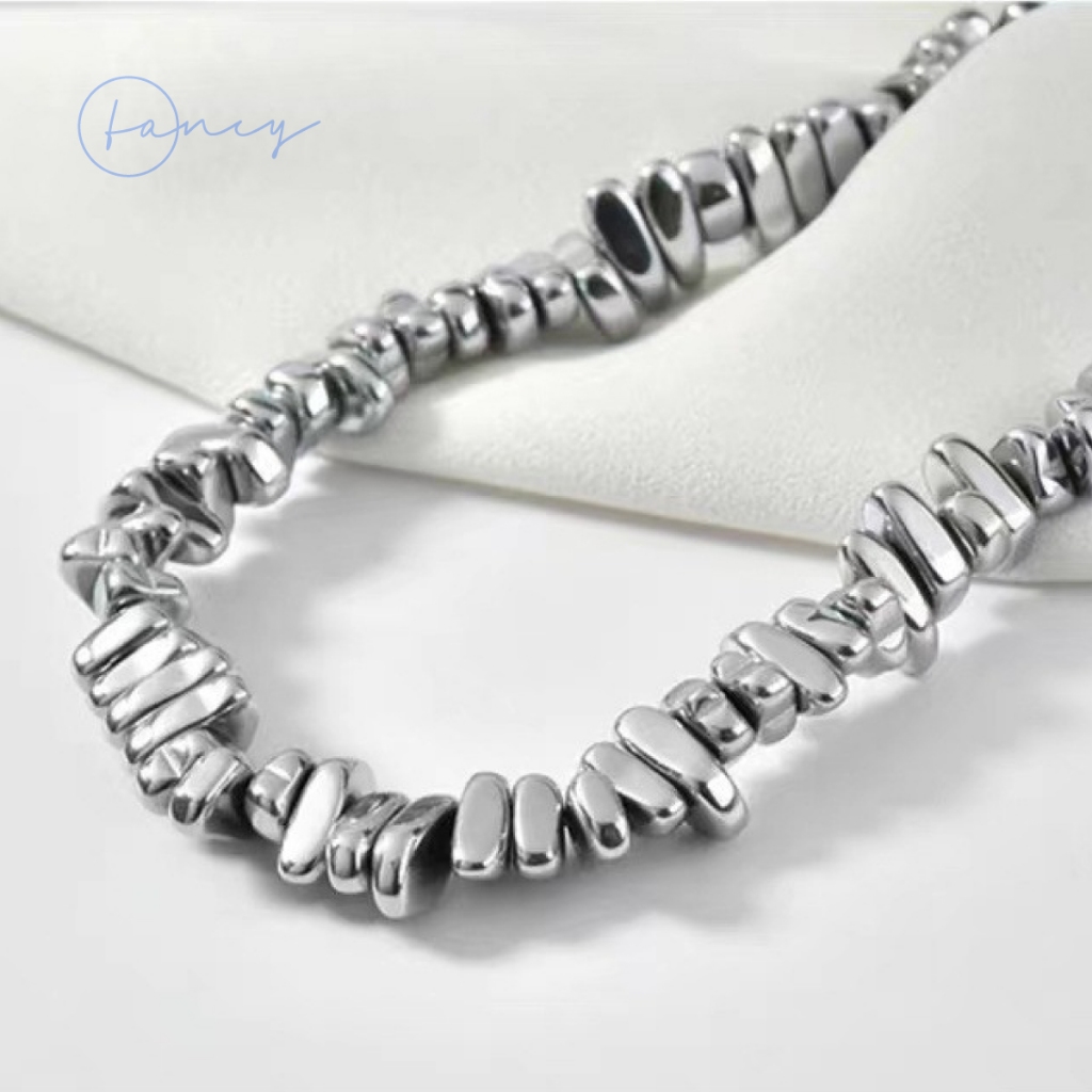 Vòng Tay Nam Thép Tian Mạ Bạc. Lắc Tay Nam Titan Sáng Bóng. Vòng Tay Lắc Tay Cho Nam Free Size | Fancy