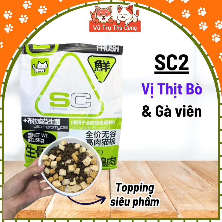 Hạt Cho Mèo SC Đạm Cao, Không Độn Ngũ Cốc