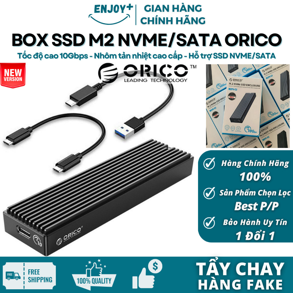 SSD Box NVME chính hãng Orico-Chuyển đổi SSD thành ổ cứng di động-Tốc ...