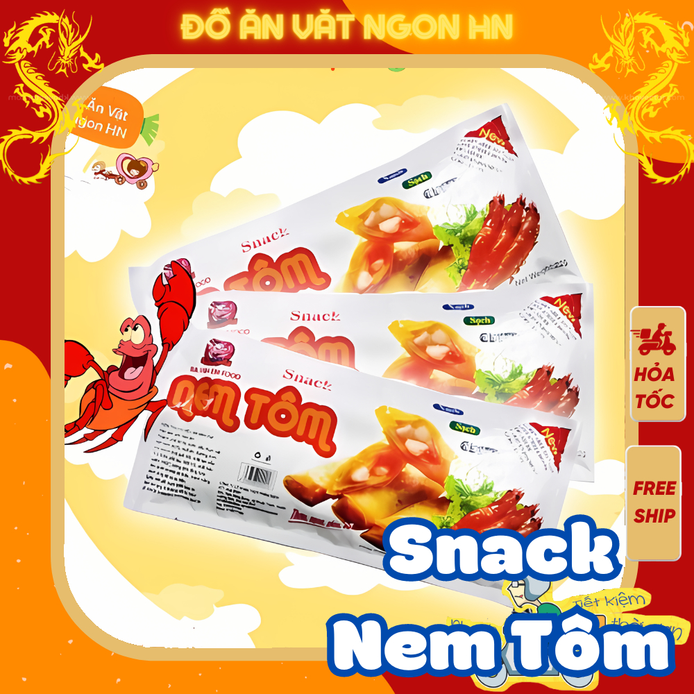 Snack nem tôm 10 gói ăn vặt cổng trường giá rẻ | Shopee Việt Nam