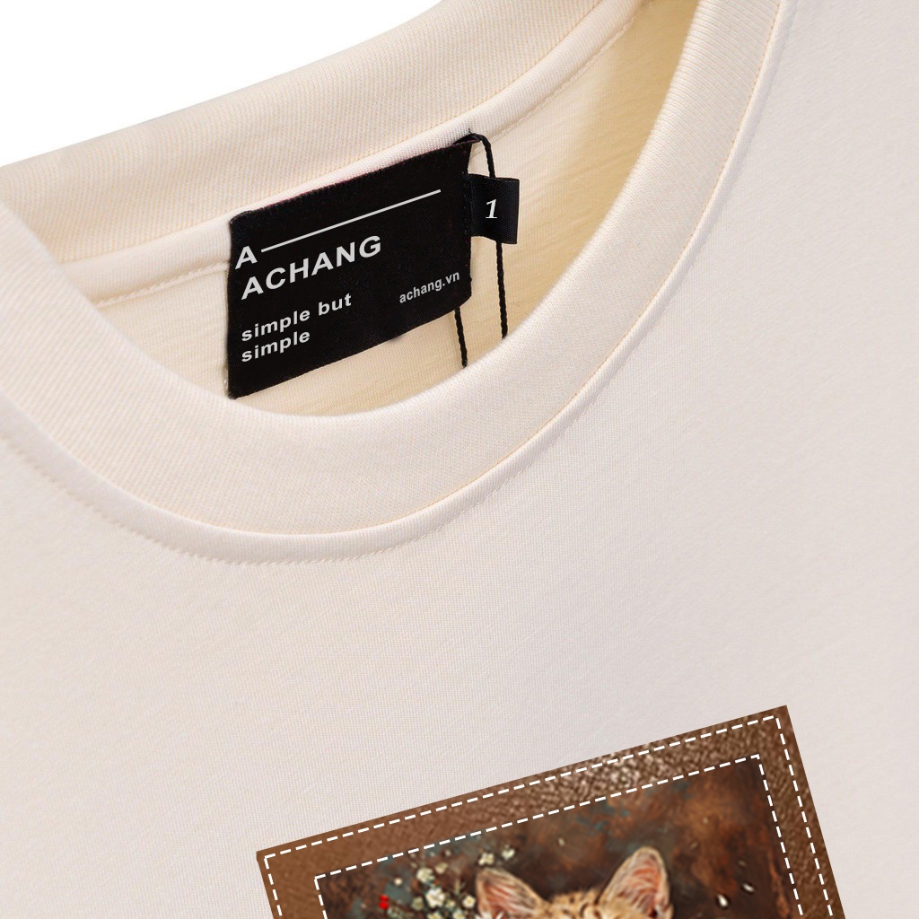 Áo Thun Unisex Cat Be 100% Cotton  Achang Local Brand Chính Hãng