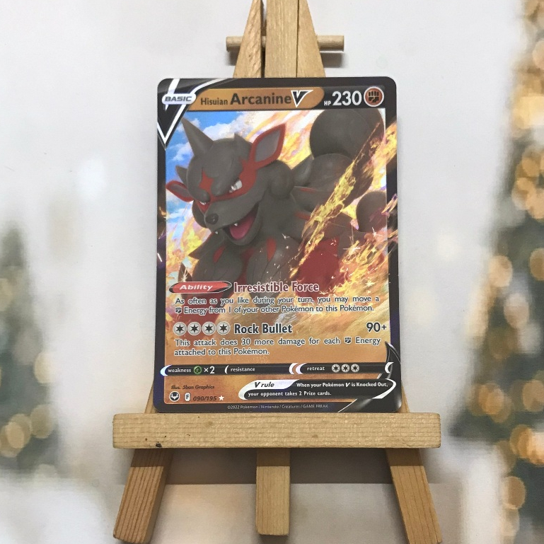 Hisuian Arcanine V 090/195 - Silver Tempest - Carta Pokemon Ultra Rara Olografica