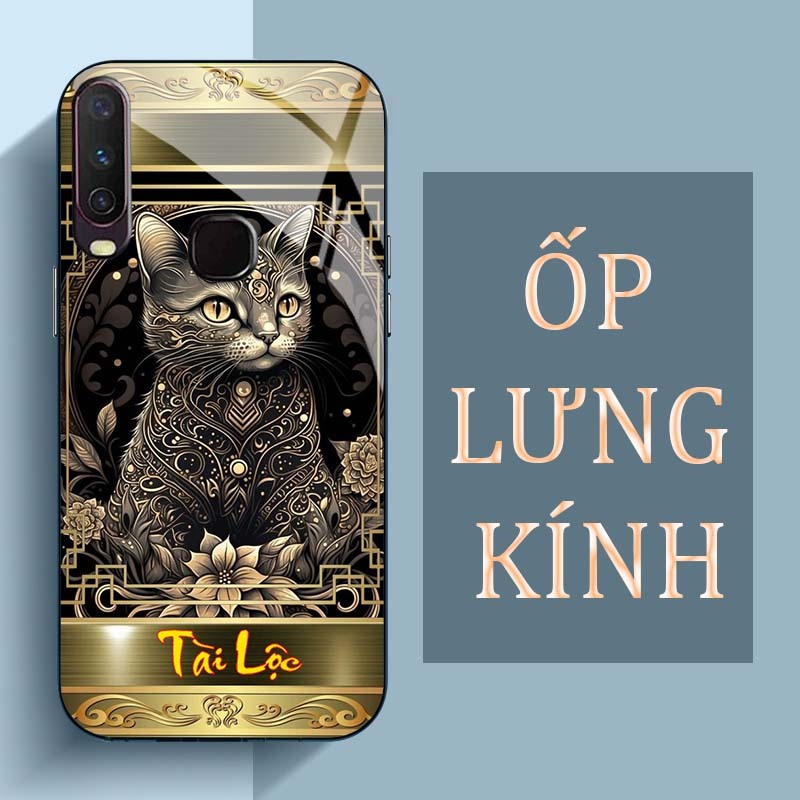 Ốp Lưng VIVO U10, Y11, U12, Y15, Y17, Y19 Mặt Lưng Kính Cường Lực In Hình 12 con giáp Tài Lộc
