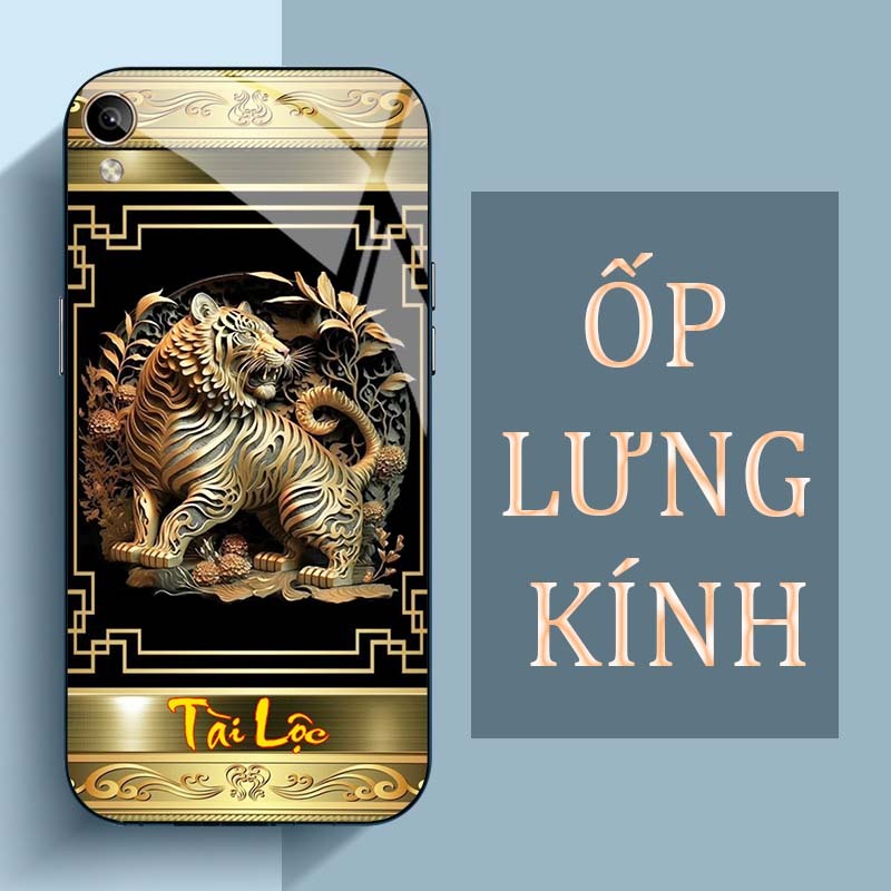 Ốp Lưng VIVO Y91C Mặt Lưng Kính Cường Lực In Hình 12 con giáp Tài Lộc