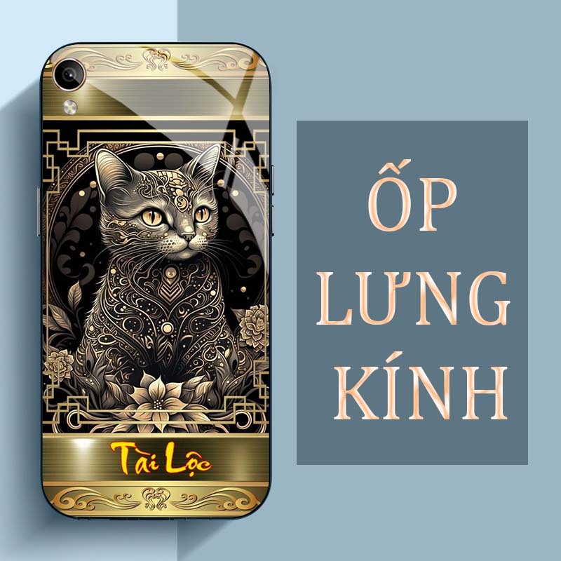Ốp Lưng VIVO Y91C Mặt Lưng Kính Cường Lực In Hình 12 con giáp Tài Lộc
