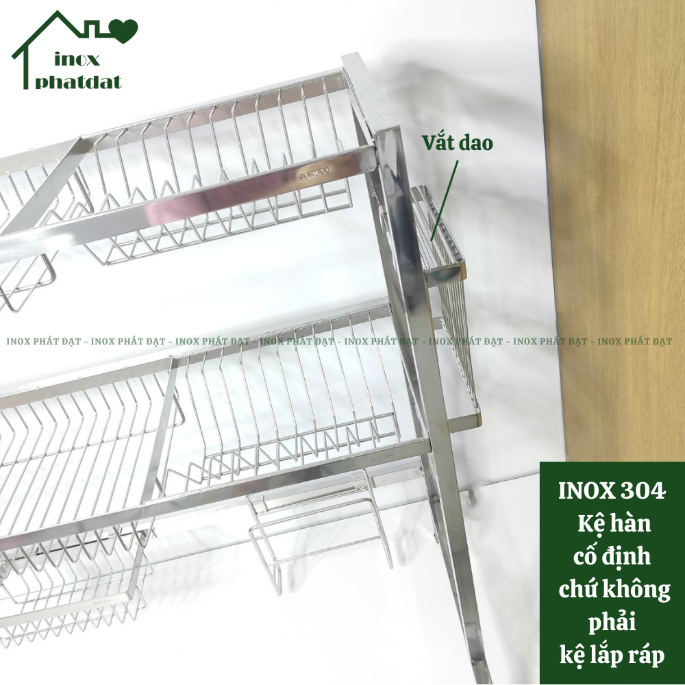 Kệ chén bát trên bồn rửa INOX 304 PHÁT ĐẠT, kệ úp chén thông minh trên ...