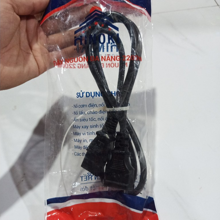 Dây nguồn dài 1.2m - 2m dùng cho máy tính, nồi cơm điên, máy in, máy photo lõi đồng công suất 2200w