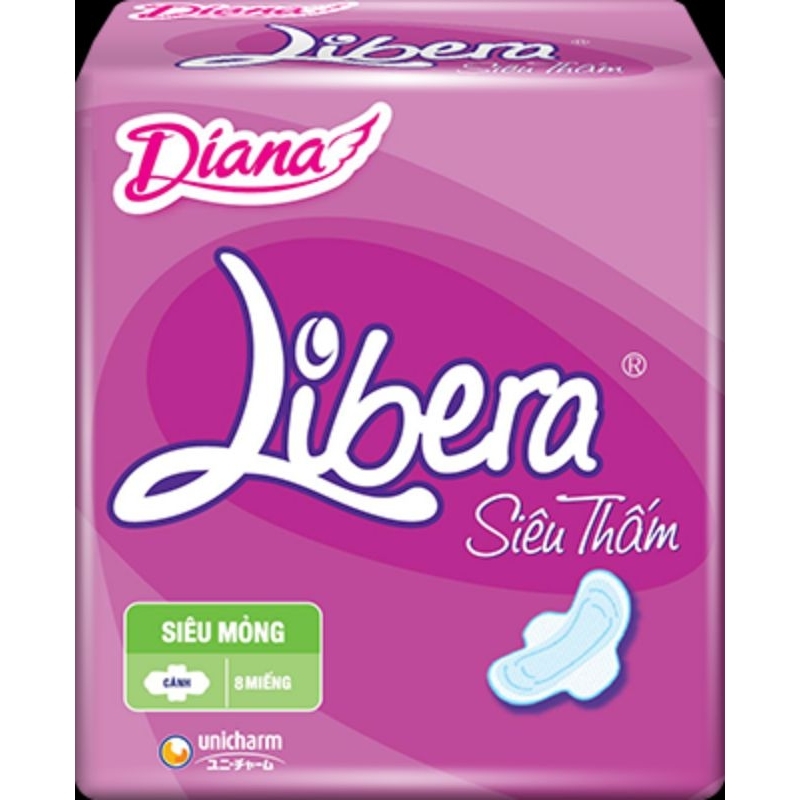 Lốc 6 gói Diana siêu thấm Libera  dày/mỏng tùy chọn