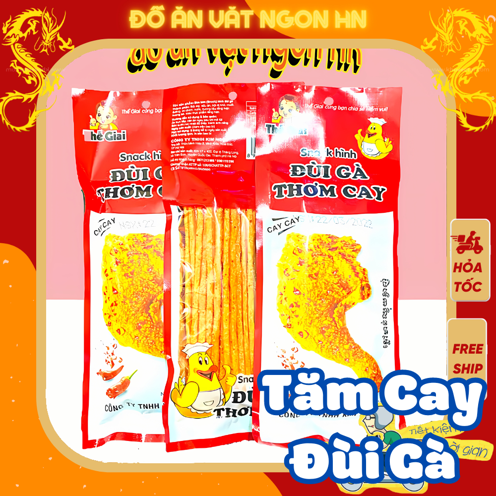 Tăm cay đùi gà 30 gói que cay ăn vặt cổng trường ngon giá rẻ | Shopee ...
