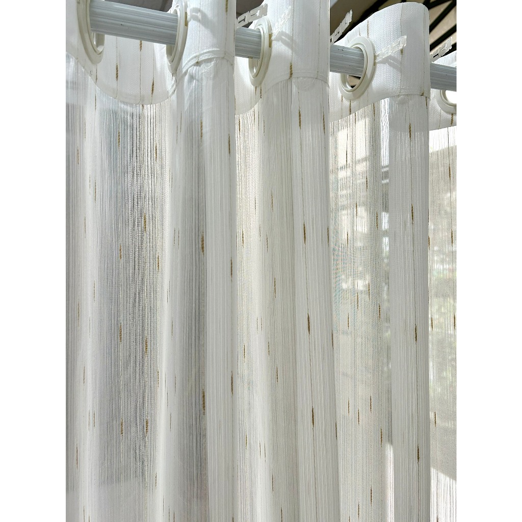 Rèm Khoen Voan Trắng, Voan Gân MỎNG, (Không Kèm Thanh Treo) Rèm Trang Trí ,Rèm Cửa Sổ , Trang Trí Decor Cho Căn Phòng.