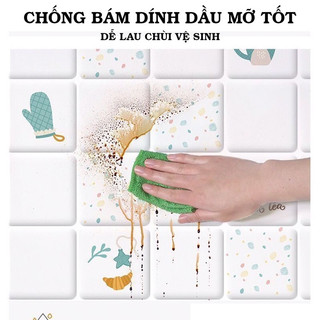 Giấy Decal dán bếp, dán tường, dán bàn tủ khổ rộng 60cm chống dầu mỡ chịu nhiệt độ cao, tráng nhôm QD025