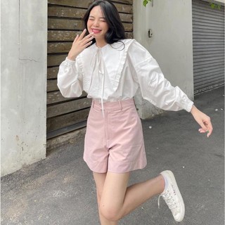 Quần  Đùi Nữ Cạp Cao Chất Liệu Kaki Thun Lên Dáng Cực Đỉnh