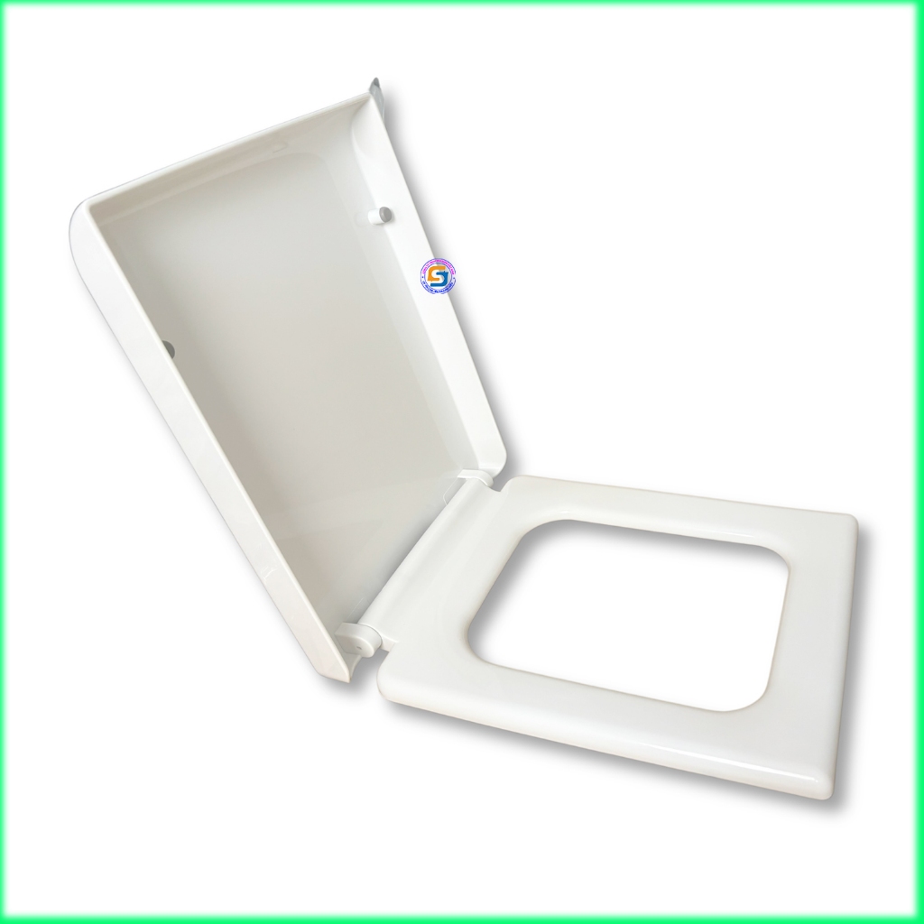KS.88 - Nắp bồn cầu đóng rơi êm cho các loại bồn cầu liền (01) khối. Làm từ nhựa PP cao cấp màu trắng bóng bền.