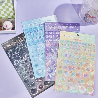 Sticker - Hình dán theo chủ đề Bong bóng mộng mơ - Ảnh dán nhựa PET - Dreamy Bubble Pack 1 tấm ♥ Bujo, DIY gift