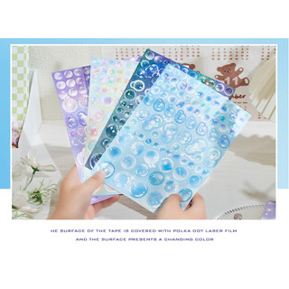 Sticker - Hình dán theo chủ đề Bong bóng mộng mơ - Ảnh dán nhựa PET - Dreamy Bubble Pack 1 tấm ♥ Bujo, DIY gift