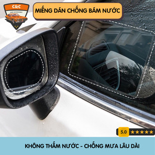 Miếng dán gương ô tô chống bám nước, sương mù. Tấm dán nano cho kính chiếu hậu xe hơi chống sương