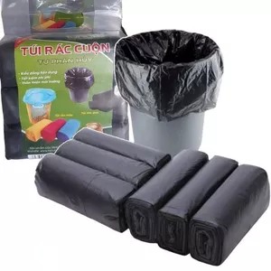 Sét 3 cuộn túi đen đựng rác tự phân hủy