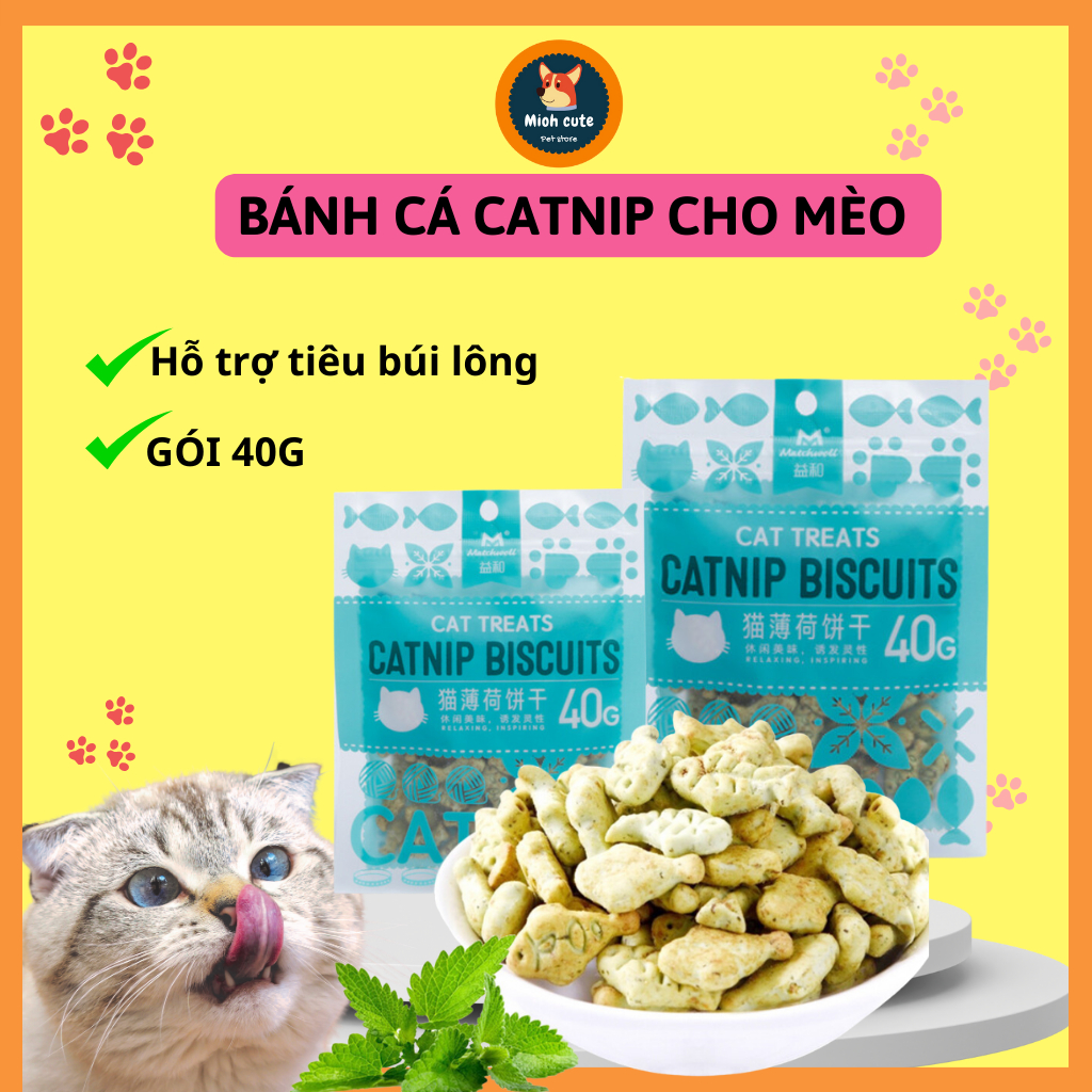 Bánh Cá Snack Cho Mèo Matchwell Gói 40g