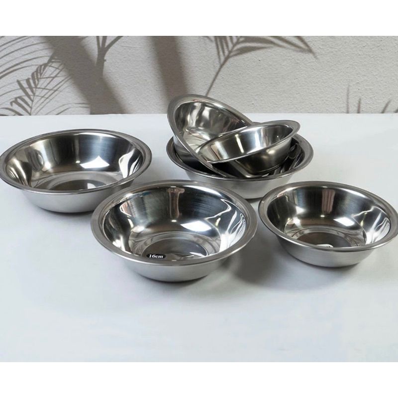 Bát tô canh inox nhiều kích thước đường kính 14cm-16cm-18cm-20cm dành cho mầm non, tiểu học